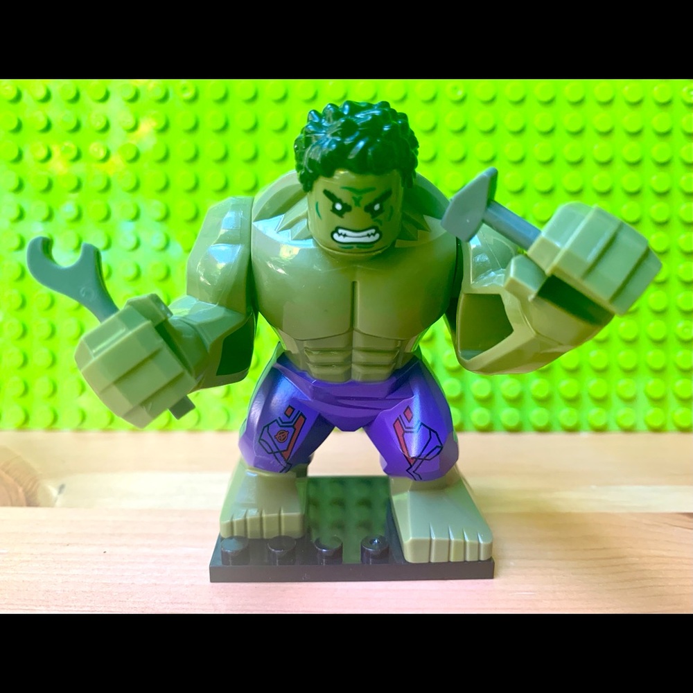 Hulk Lego style large 3” minifigure